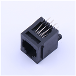 通訊接口 立式 52-6P6C 有邊 黑色 電話線插座專用——KH-9752-6P6C