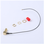 轉(zhuǎn)接線 11牙SMA彎母頭轉(zhuǎn)三代IPEX RG081黑色線——KH-SMAKW-IPEX3-RG0.81-B180
