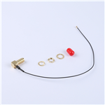 轉(zhuǎn)接線 11牙SMA彎母頭轉(zhuǎn)三代IPEX RG081黑色線——KH-SMAKW-IPEX3-RG0.81-B200